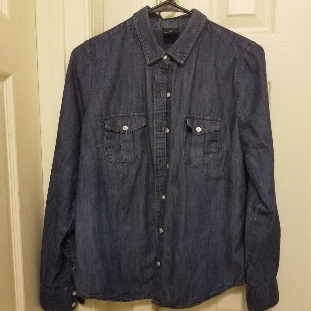 Faded Glory Jean Button Shirt